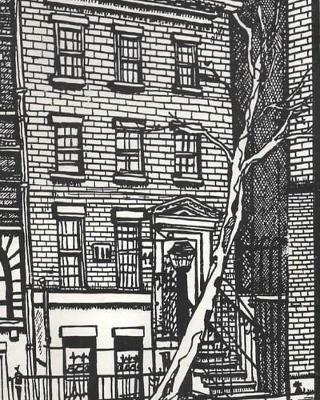 Iconic Greenwich village New York Drawing writing Journal: 44 morton Street Charlie Dougherty Pen & ink Cover drawing - Michael Charlie Dougherty - cover