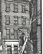 Greenwich village Writing Drawing Journal: 44 morton Street Charlie Dougherty Pen & ink Cover drawing