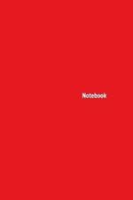 Notebook: Red College Ruled Notebook, Journal
