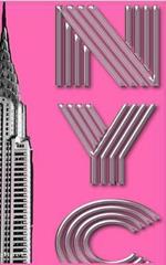 New York City Chrysler Building pink Drawing Writing creative blank journal: Hot Pink New York City Chrysler Building creative drawing journal