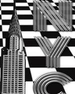 checker board New York City Chrysler Building creative drawing journal: checker board New York City Chrysler Building creative drawing journal