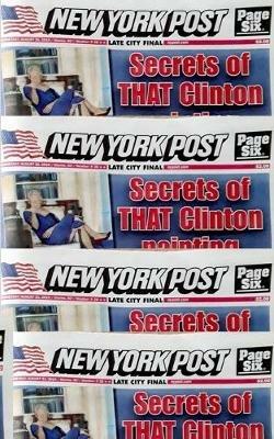 Bill clinton Blue Dress Painting New York Post Artist skecthBook: Bill clinton Blue Dress Painting New York Post - Michael Huhn - cover