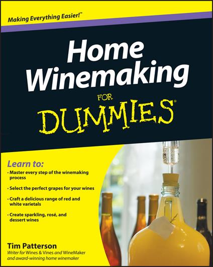 Home Winemaking For Dummies - Tim Patterson - cover