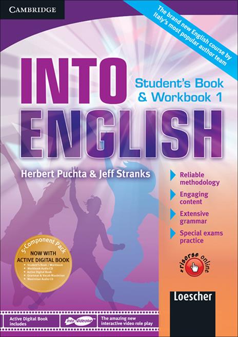 Into English Level 1 Student's Book and Workbook with Active Digital Book w/ Grammar and Vocab Maximiser w/ AudCD Ital Ed - Herbert Puchta,Jeff Stranks - cover