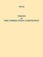 Tables of the Ordinates and Probability Integral of the Distribution of the Correlation Coefficient in Small Samples