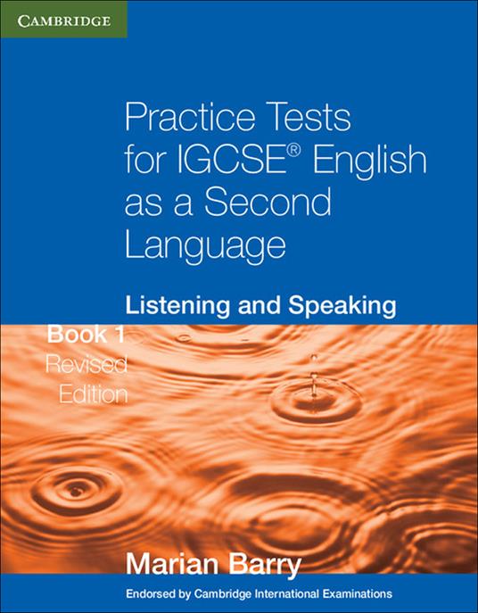 Practice Tests for IGCSE English as a Second Language: Listening and Speaking Book 1 - Marian Barry - cover