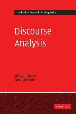 Discourse Analysis - Gillian Brown,George Yule - cover