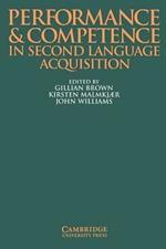 Performance and Competence in Second Language Acquisition