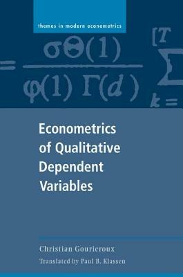 Econometrics of Qualitative Dependent Variables - Christian Gourieroux - cover