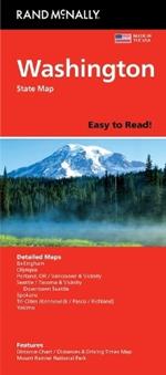 Rand McNally Easy to Read: Washington State Map