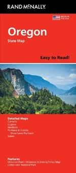 Rand McNally Easy to Read: Oregon State Map