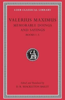 Memorable Doings and Sayings - Valerius Maximus - cover