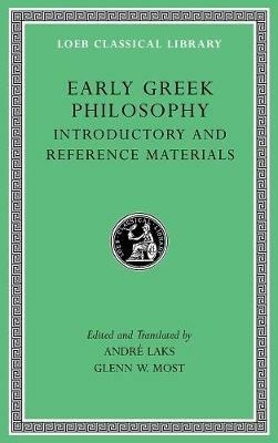 Early Greek Philosophy, Volume I: Introductory and Reference Materials - cover