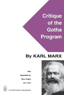 Critique of the Gotha Program - Karl Marx - cover