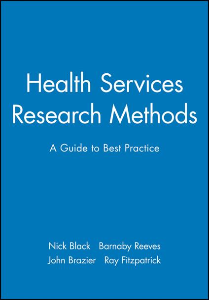 Health Services Research Methods: A Guide to Best Practice - cover