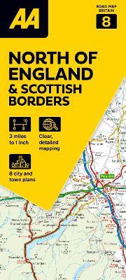 AA Road Map North of England & Scottish Borders - cover