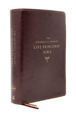 The NKJV, Charles F. Stanley Life Principles Bible, 2nd Edition, Leathersoft, Burgundy, Thumb Indexed, Comfort Print: Growing in Knowledge and Understanding of God Through His Word - cover