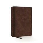 NKJV, Abide Bible, Leathersoft, Brown, Red Letter, Comfort Print: Holy Bible, New King James Version