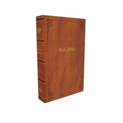 KJV Holy Bible: Large Print Thinline, Tan Leathersoft, Red Letter, Comfort Print: King James Version - Thomas Nelson - cover