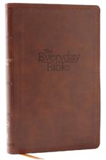 NKJV, The Everyday Bible, Brown Leathersoft, Red Letter, Comfort Print: 365 Daily Readings Through the Whole Bible