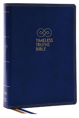 Timeless Truths Bible: One faith. Handed down. For all the saints. (NET, Blue Leathersoft, Comfort Print) - cover