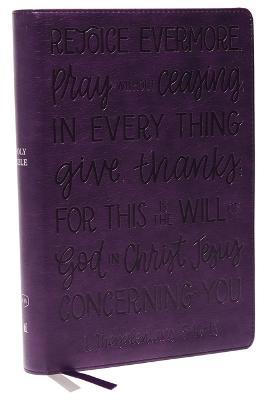 KJV Holy Bible: Large Print with 53,000 Cross References, Purple Leathersoft, Red Letter, Comfort Print: King James Version (Verse Art Cover Collection) - Thomas Nelson - cover