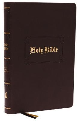 KJV Holy Bible: Large Print with 53,000 Center-Column Cross References, Brown Leathersoft, Red Letter, Comfort Print: King James Version - Thomas Nelson - cover