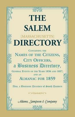 The Salem [Massachusetts] Directory - Sampson & Company Adams - cover