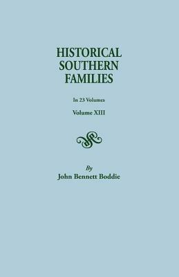 Historical Southern Families - John Bennett Boddie - cover