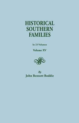 Historical Southern Families - John Bennett Boddie - cover