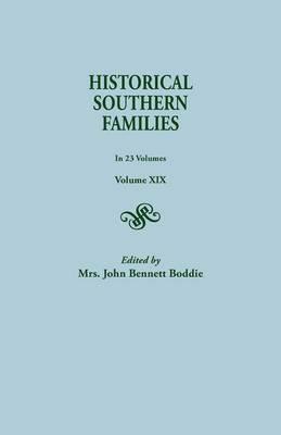 Historical Southern Families - John B. Boddie - cover