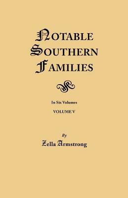 Notable Southern Families - Zella Armstrong - cover