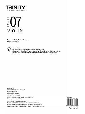 Trinity College London Violin Exam Pieces From 2020: Grade 7 (part only) - Trinity College London - cover