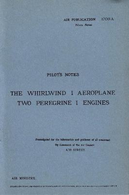 Whirlwind I Pilot's Notes: Air Ministry Pilot's Notes - cover