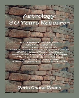 Astrology: 30 Years Research - Doris C Doane - cover