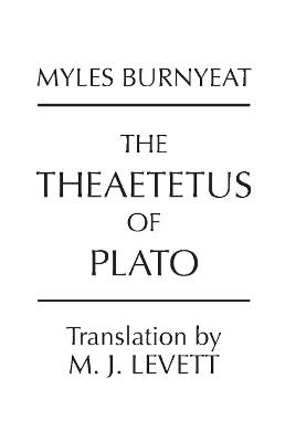 The Theaetetus of Plato - Plato - cover