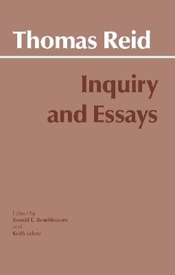 Inquiry and Essays - Thomas Reid,Keith Lehrer - cover