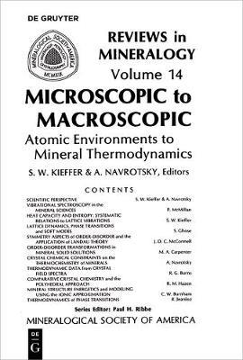 Microscopic to Macroscopic: Atomic Environments to Mineral Thermodynamics - cover