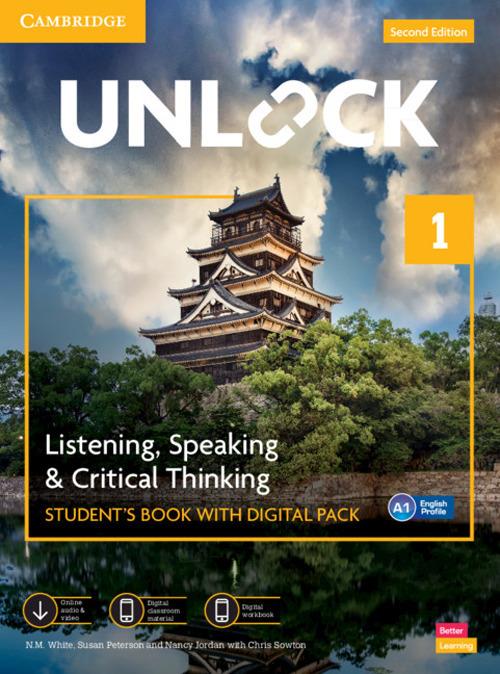 Unlock Level 1 Listening, Speaking and Critical Thinking Student's Book with Digital Pack - N. M. White,Susan Peterson,Nancy Jordan - cover