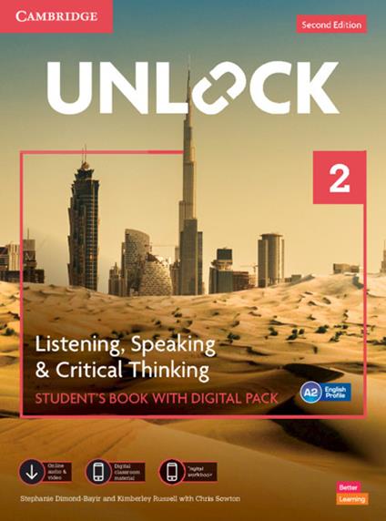 Unlock Level 2 Listening, Speaking and Critical Thinking Student's Book with Digital Pack - Stephanie Dimond-Bayir,Kimberley Russell - cover