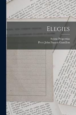Elegies - Sextus Propertius,Peter John Francis Gantillon - cover