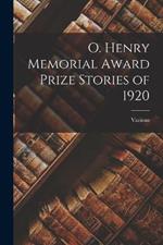 O. Henry Memorial Award Prize Stories of 1920