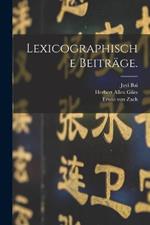 Lexicographische Beiträge.