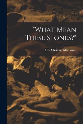 what Mean These Stones? - Christian Maclagan - cover