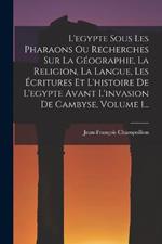 L'egypte Sous Les Pharaons Ou Recherches Sur La Geographie, La Religion, La Langue, Les Ecritures Et L'histoire De L'egypte Avant L'invasion De Cambyse, Volume 1...