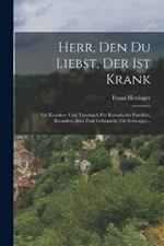 Herr, den du Liebst, der ist Krank: Ein Kranken- und Trostbuch für Katholische Familien, Besonders aber zum Gebrauche für Seelsorger...