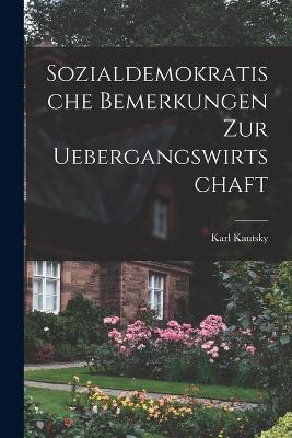 Sozialdemokratische Bemerkungen zur Uebergangswirtschaft - Karl Kautsky - cover