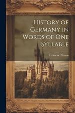 History of Germany in Words of One Syllable