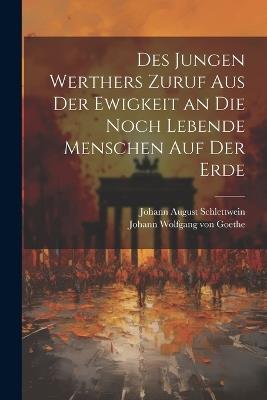 Des jungen Werthers Zuruf aus der Ewigkeit an die noch lebende Menschen auf der Erde - Johann Wolfgang Von Goethe,Johann August Schlettwein - cover