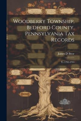 Woodberry Township, Bedford County, Pennsylvania tax Records: Yr.1792-1793 - James D Boor - cover